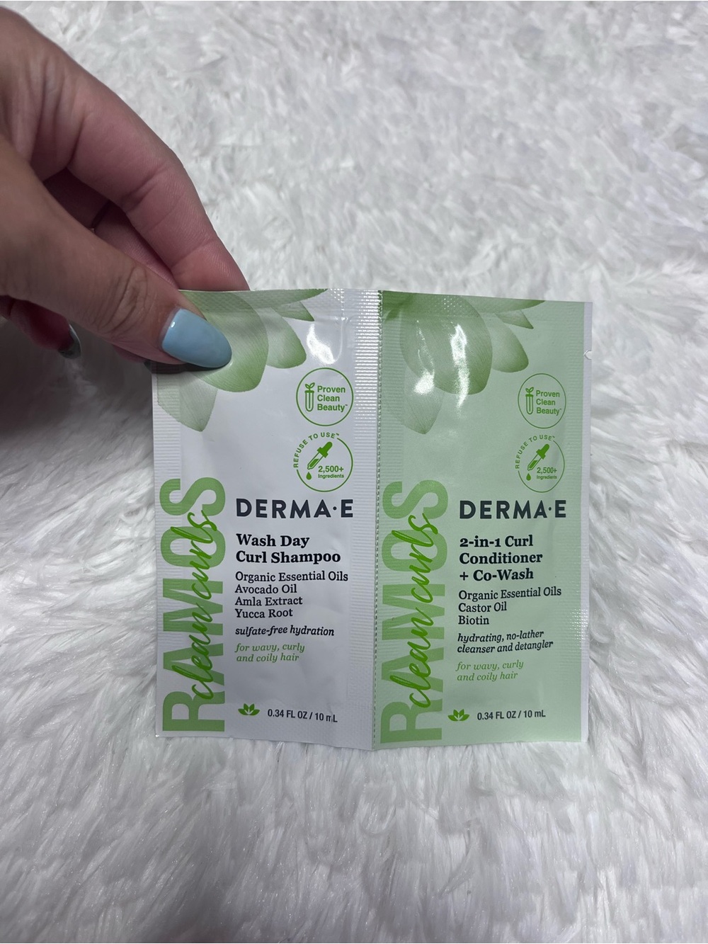 DERMA-E Curl Shampoo and Conditioner sample